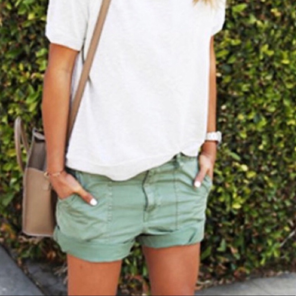 Madewell Fatigue Green Cutoff Shorts - Size 26